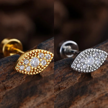 Zircon Star Ear Studs Stainless Steel Cartilage Tragus Helix Piercing | Mixed Style Earrings for Unisex