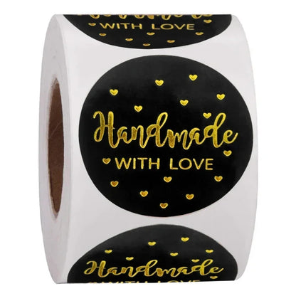 500pcs Handmade With Love Stickers | Baking Label Wedding Party Decoration Envelope Seal