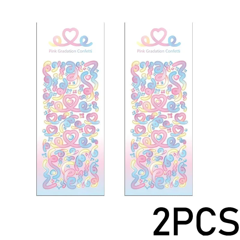 Cute Decorative Paper Stickers for Photocards and Scrapbooking | Kawaii Toploader Sticker Pack