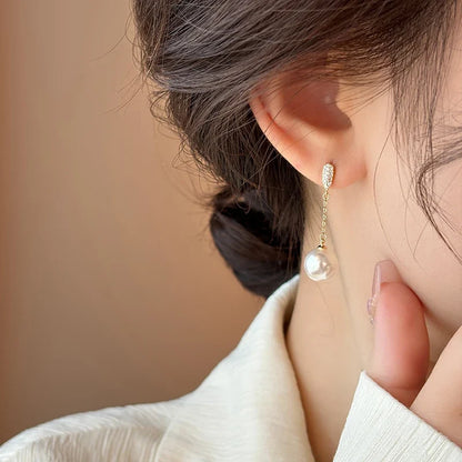 Elegant Drop Pearl Tassel Earrings | Fashion Jewelry for Women