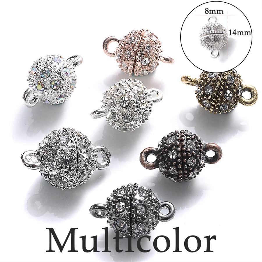 Heart Round Magnetic Clasps Set | DIY Jewelry Connector Charms