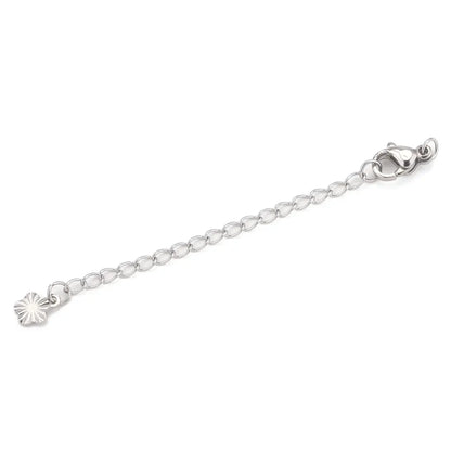 Stainless Steel Extension Tail Chains with Lobster Clasps | 10pcs Jewelry Findings