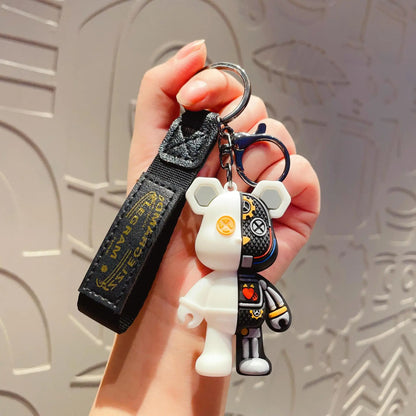 Cartoon Simple Mechanical Bear Cute Niche Doll Keychain Chain Bag Personalized Small Pendant Accessory Keychain Decorative Gifts