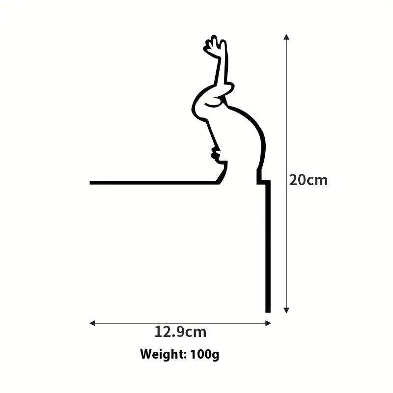 Line Figure Metal Poster for Living Room | Modern Switch Sticker Wall Art