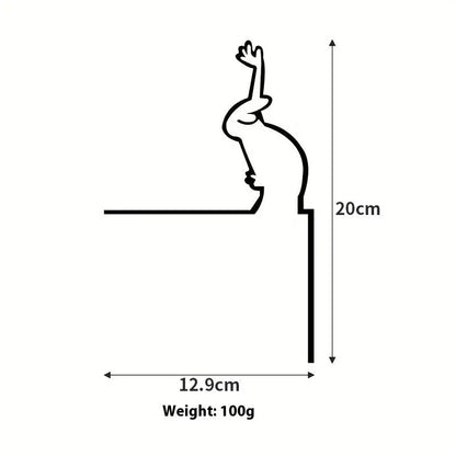 Line Figure Metal Poster for Living Room | Modern Switch Sticker Wall Art