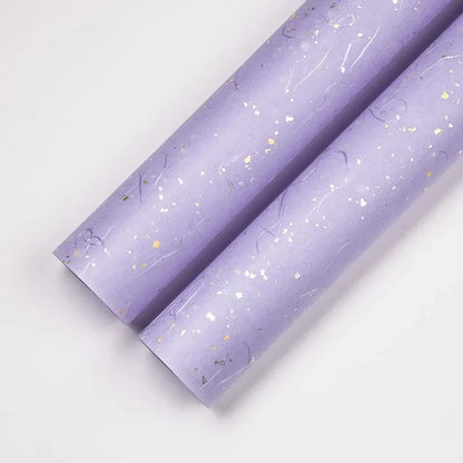 23.6 Floral Wrapping Paper Set | DIY Bouquet Wrap with Gold and Silver Accents
