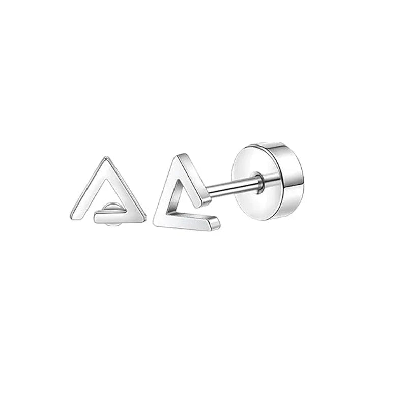 Stainless Steel Crystal Stud Earrings Set | Star Heart Butterfly Cartilage Tragus Helix Piercing Jewelry