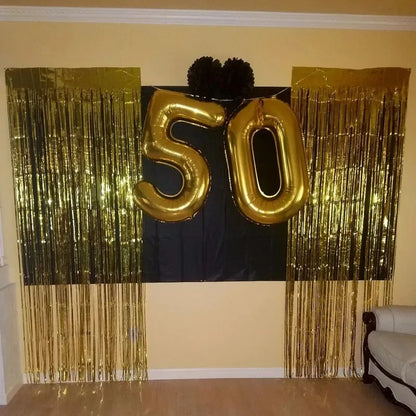 Gold Number Balloons for Milestone Birthdays | Large 40 Inch Foil Set