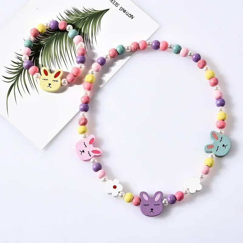 Girl Beads Toys Necklace and Bracelet Set for Girls | Unicorn Princess Jewelry Gift
