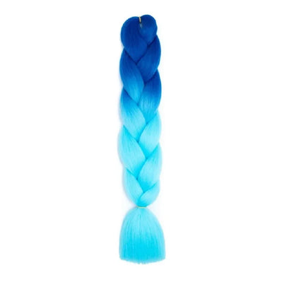 Synthetic Jumbo Braids Hair 24Inch | Ombre Braiding Hair Extensions for Crochet Box Braid Blue Purple
