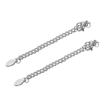 10pcs Stainless Steel Extension Chains with Lobster Clasps | DIY Jewelry Findings