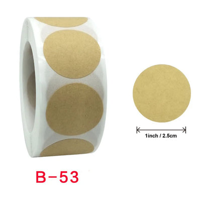 500PCS explosions kraft paper heartshaped round stickers personalized stickers holiday decoration baking stickers classification