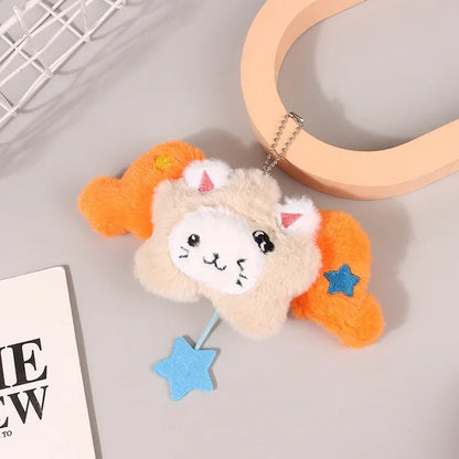 1PC Star Pendant Key Chain Doll Album Plush Pendant Doll School Bag Decoration Gifts