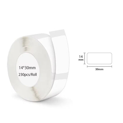 White Gap Label Paper for Phomemo D30 Q30 | Waterproof Thermal Sticker Roll