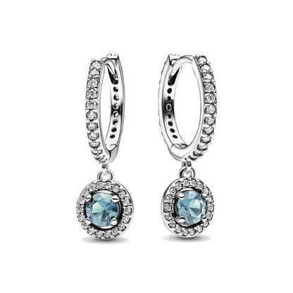 925 Sterling Silver Heart Shaped Zircon Earrings | Charming Girls Jewelry Gift