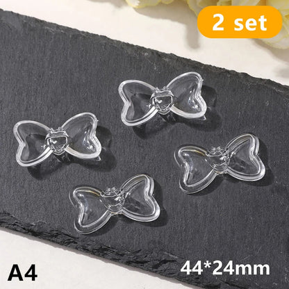 Pet Hair Keepsake Box | 2-Pack Transparent Dog Cat Fur Storage Container for DIY Memorial Decoration