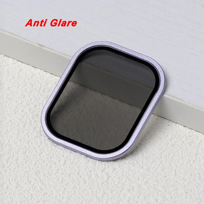 Tempered Glass For Apple Watch band ultra 49mm Screen Protector Anti-Scratch Glare HD Full Film Metal Bumper iWatch Ultra 49mm