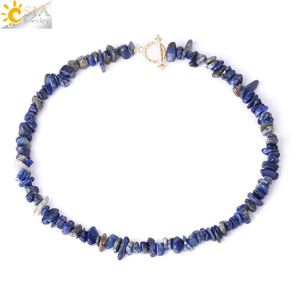 Natural Chip Stone Choker Necklace | Bohemia Crystal Bead Jewelry