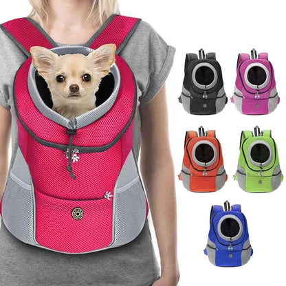 Double Shoulder Pet Carrier Backpack – Breathable Travel Dog Bag