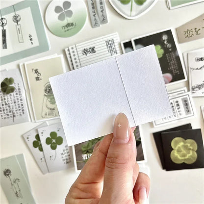 42 Pieces Retro Lucky Four-leaf Clover Stickers | Vintage Scrapbook Decals