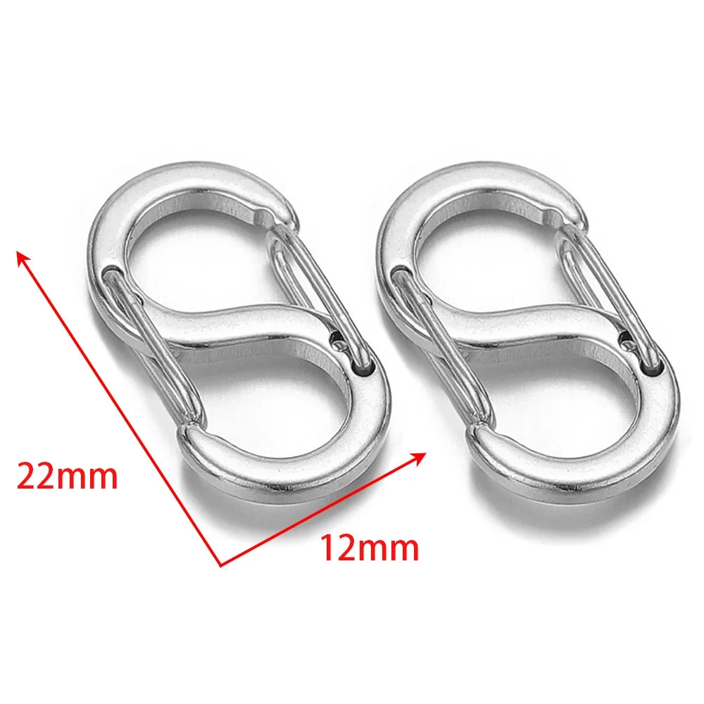 5pcs Stainless Steel Chic Letter S Buckle Clasps | 18k Gold Spring Lobster Hooks for DIY Jewelry Making
