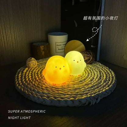 Cute Chicken Soft Night Light | Bedside Lamp for Kids Room Decor