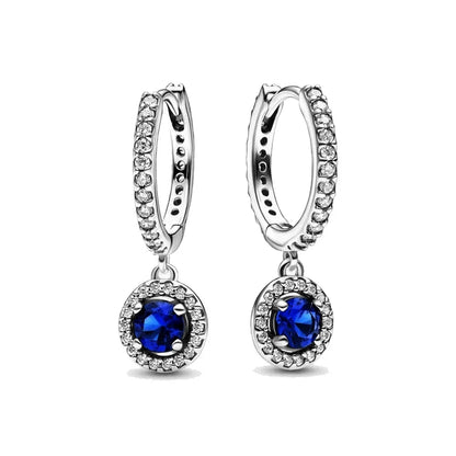 925 Sterling Silver Heart Shaped Zircon Earrings | Charming Girls Jewelry Gift