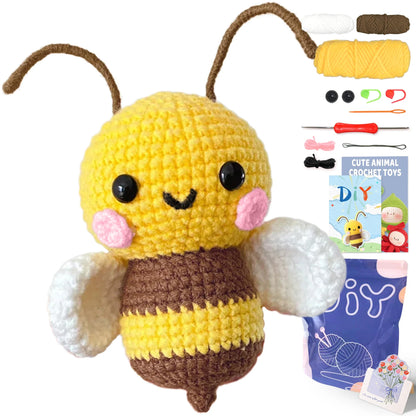 Animal sery Crochet Kit for Beginners Crochet Starter SET ,DIY Crochet Kit For Beginners,Crocheting Knitting Kit Step-by-Step