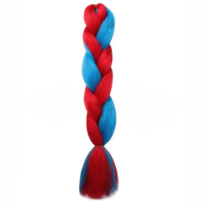 Synthetic Jumbo Braids Hair 24Inch | Ombre Braiding Hair Extensions for Crochet Box Braid Blue Purple