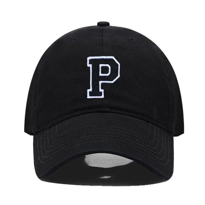 Initial Letter Embroidery Baseball Cap for Casual Sport Style