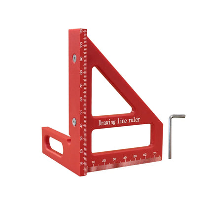 Multi-Angle Measuring Ruler | 45/90 Degree Plastic Carpenter Square & Miter Triangle Tool for Woodworking