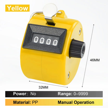 Manual Counter Mechanical Tally Handheld Rotary Clicker Counter | Resettable People Counting Tool