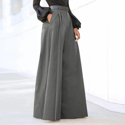 Women’s 2026 Summer Autumn Palazzo Pants - Printed Cropped Cotton Baggy Trousers with Pockets