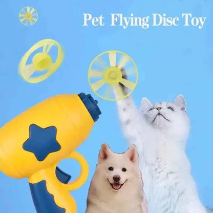 Interactive Cat Toy – Flying Disc Shooting Gun