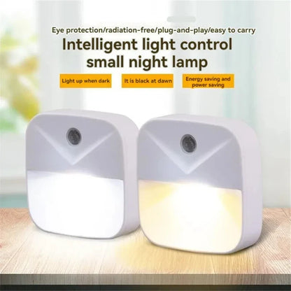 Smart Motion Sensor Night Light | EU Plug LED Wall Lamp for Home Safety
