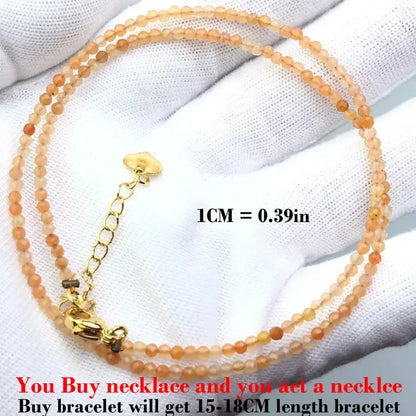 Fashion Faceted 2mm Beads Necklace | Mini Natural Stone Amethyst Quartz Agate Choker