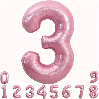 40-Inch Pink Foil Number Balloon | Birthday Party Decoration