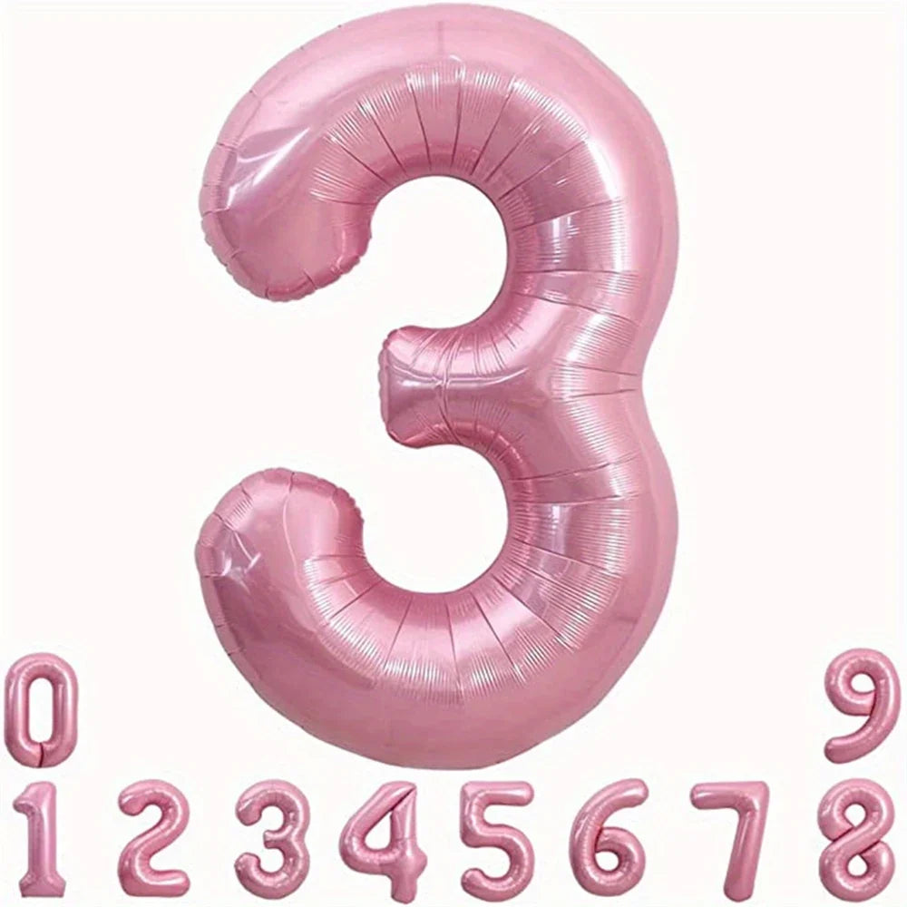 Pink Foil Number Balloon 40 inch | Birthday Party Decor