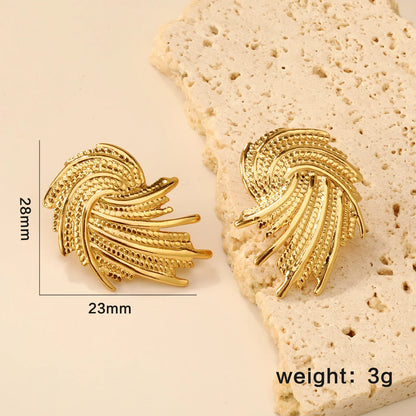 LUXUKISSKIDS Fairy Flower Earrings Stud | Gold-Plated Stainless Steel Piercing Jewelry for Women
