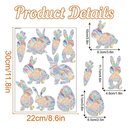 Rainbow Suncatcher Window Stickers | PVC Cat Butterfly Prism Glass Decal