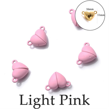 Heart Round Magnetic Clasps Set | DIY Jewelry Connector Charms