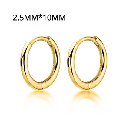 Unisex Punk Black Stainless Steel Hoop Earrings | Gothic Fake Earring Set