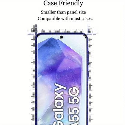 4Pcs 10D Tempered Glass Screen Protector for Samsung Galaxy A55 5G - Clear HD Film