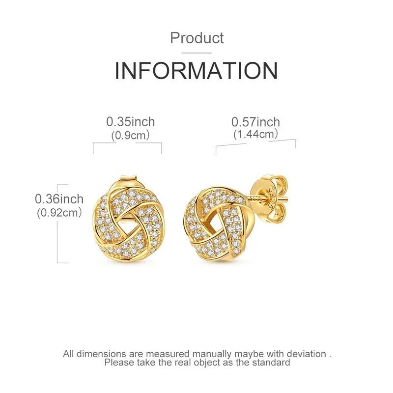 925 Sterling Silver Skull Stud Earrings | Shiny Gold Finish for Women