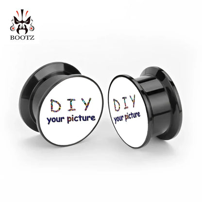 KUBOOZ Acrylic Custom Ear Plugs Tunnels | Fashion Body Jewelry Ear Gauges