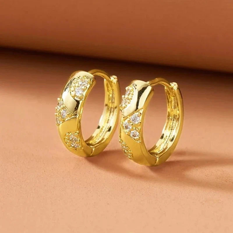 Geometric Metal Hoop Earrings for Women | Trendy Fashion Jewelry Set