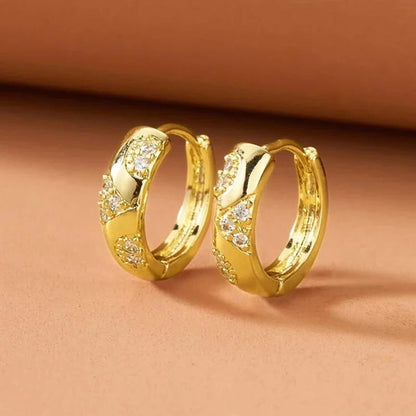 Geometric Metal Hoop Earrings for Women | Trendy Fashion Jewelry Set