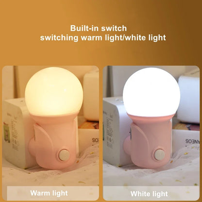 LED Night Light with Dimmer | 2-Color Eye Protection Lamp for Baby Nursing and Sleep