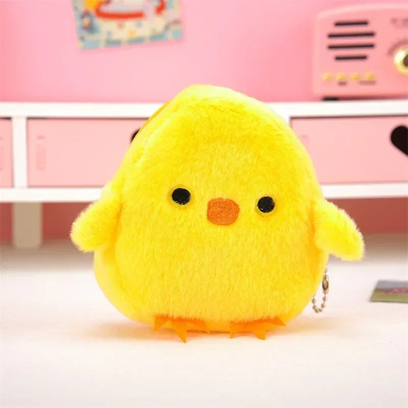 Cute Coin Purse with Keychain | Small Zipper Wallet for Change and Lipstick