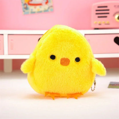Cute Coin Purse with Keychain | Small Zipper Wallet for Change and Lipstick